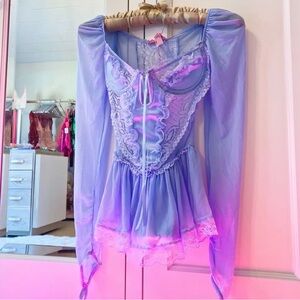 Sugar Thrillz Pinup Coquette Girl Mini Lingerie Dress